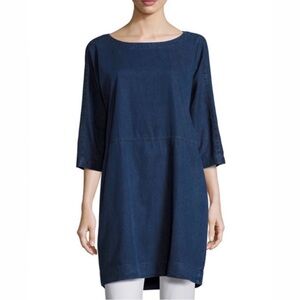EUC Eileen Fisher Scoop Neck Dress | Size large | denim